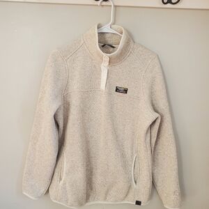 L.L. Bean Sweater Fleece Pullover Cream Size M